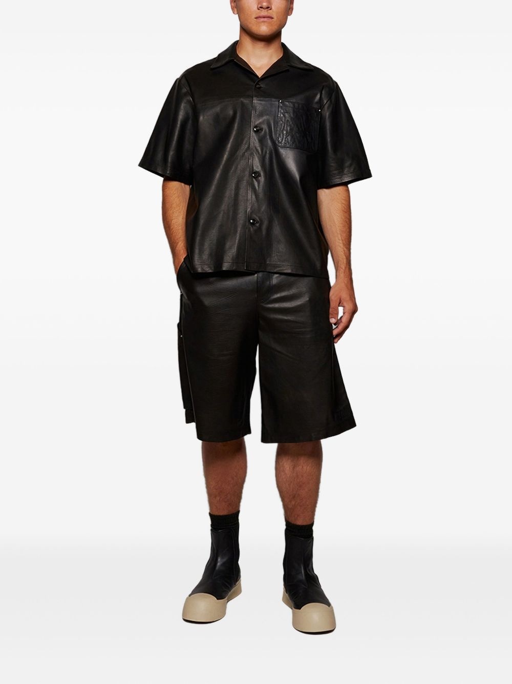 MA embroidery leather shirt - 2