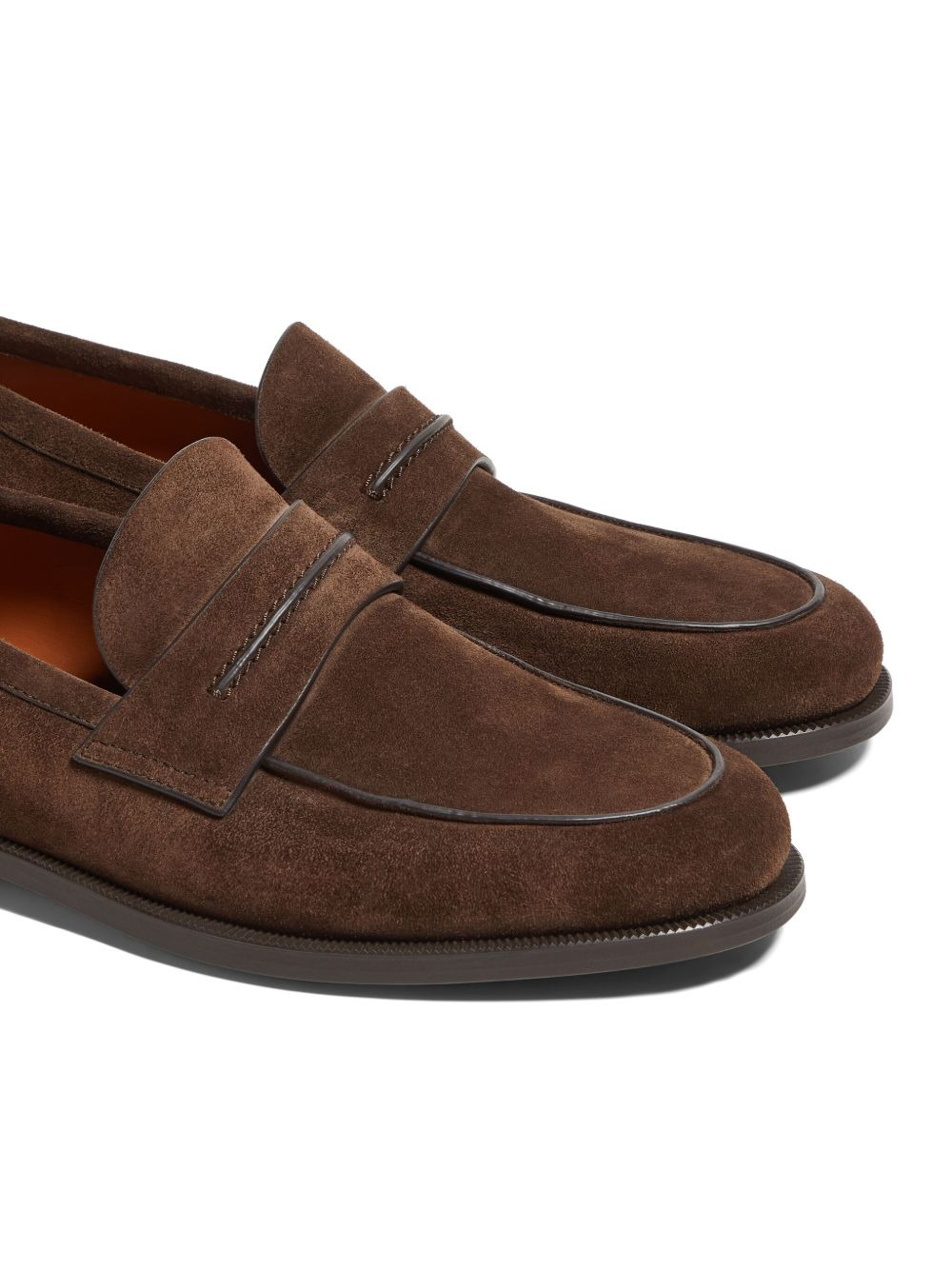 suede penny loafers - 4