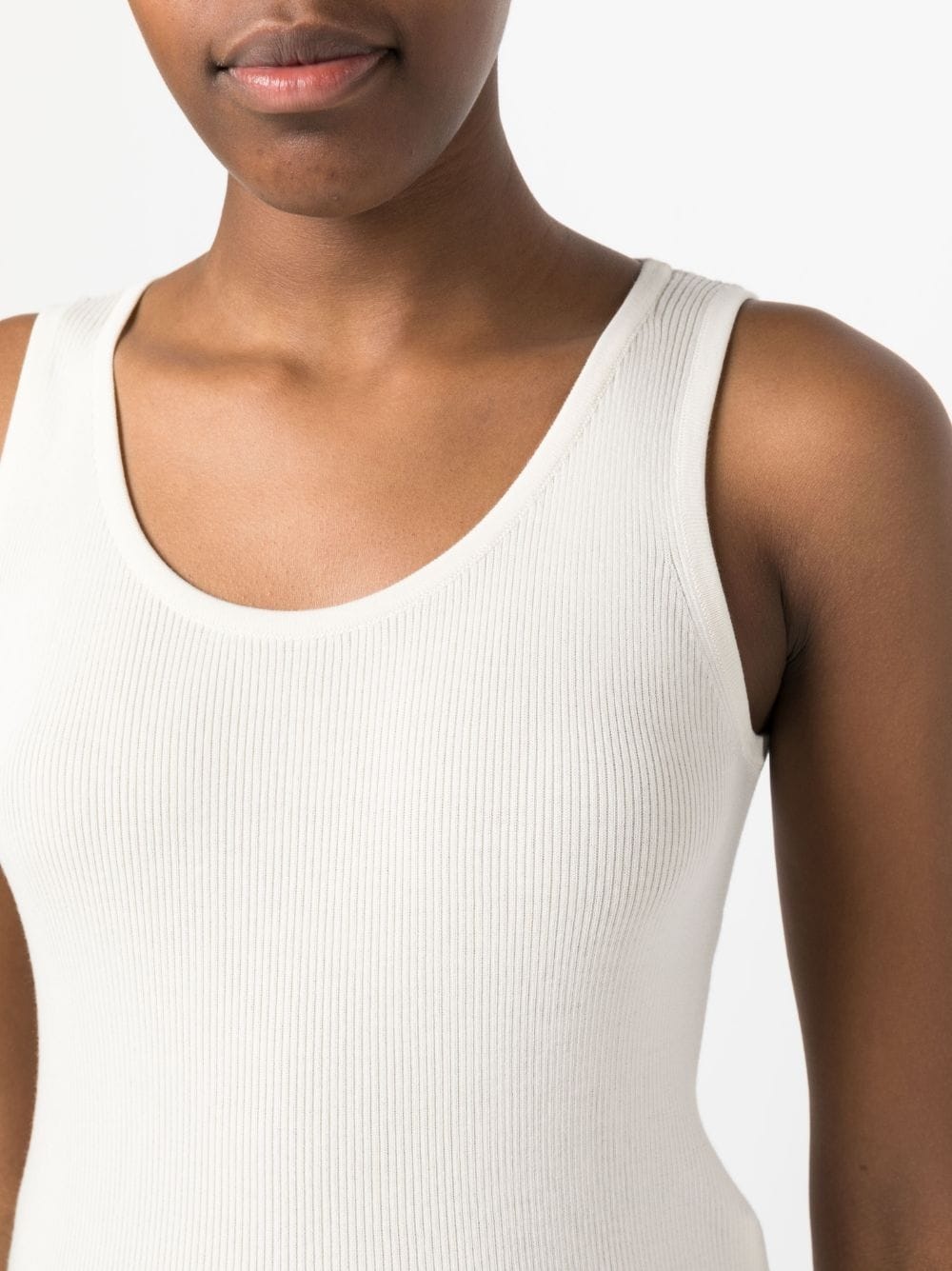 ribbed-knit cotton tank top - 5