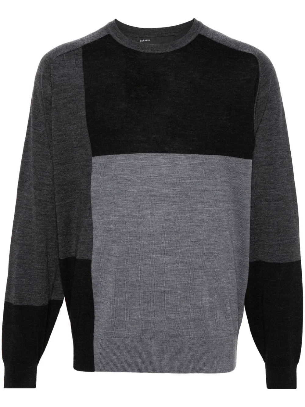 colour-block wool jumper - 1