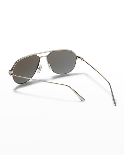 Cartier Men's Double-Bridge Metal Aviator Sunglasses outlook