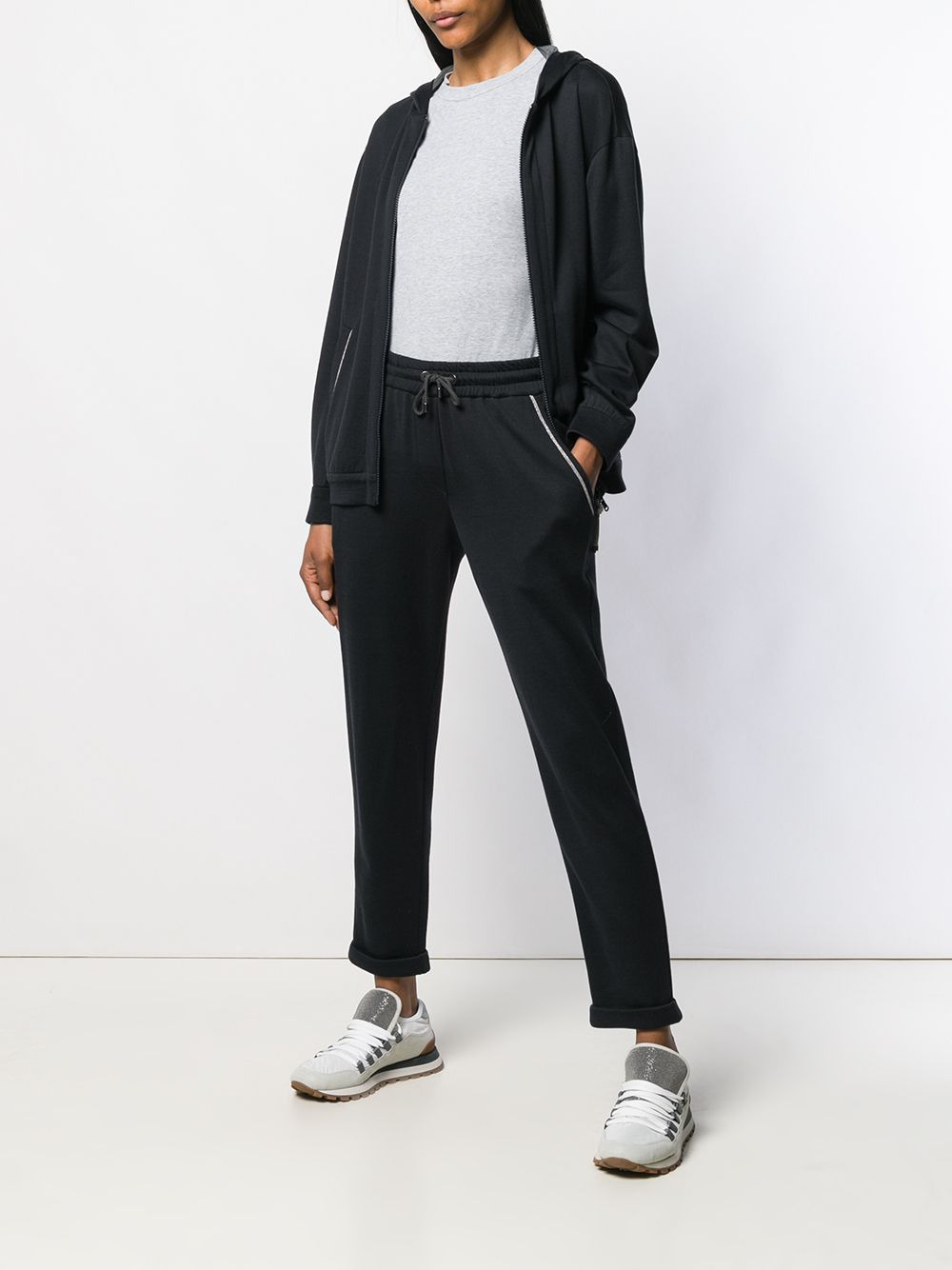 Brunello Cucinelli Women Cotton Tracksuit Bottoms - 2