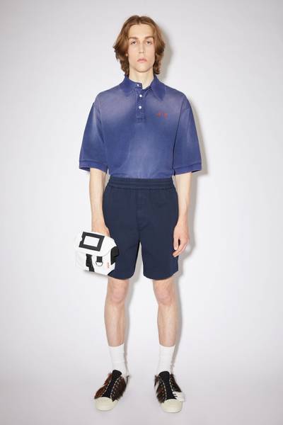 Acne Studios Cotton twill shorts - Navy outlook