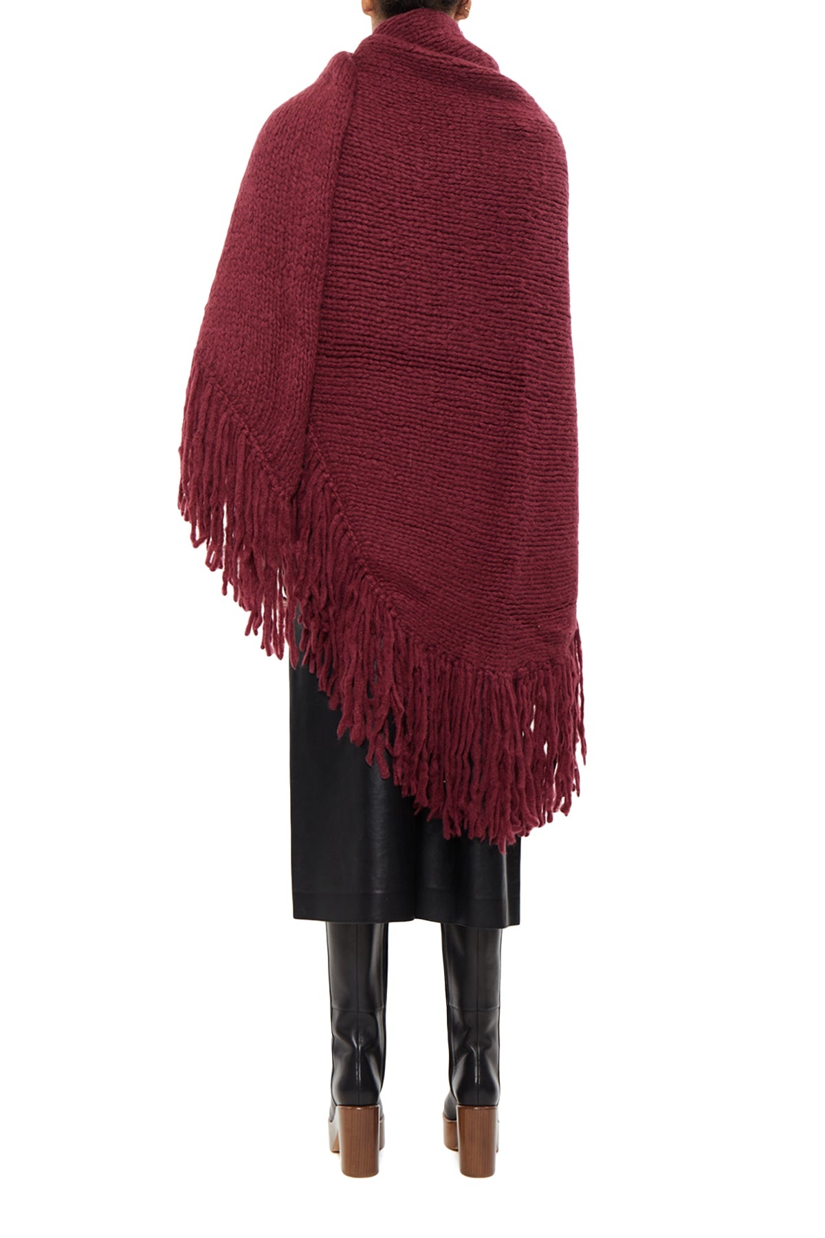 Lauren Wrap in Windsor Wine Welfat Cashmere - 4