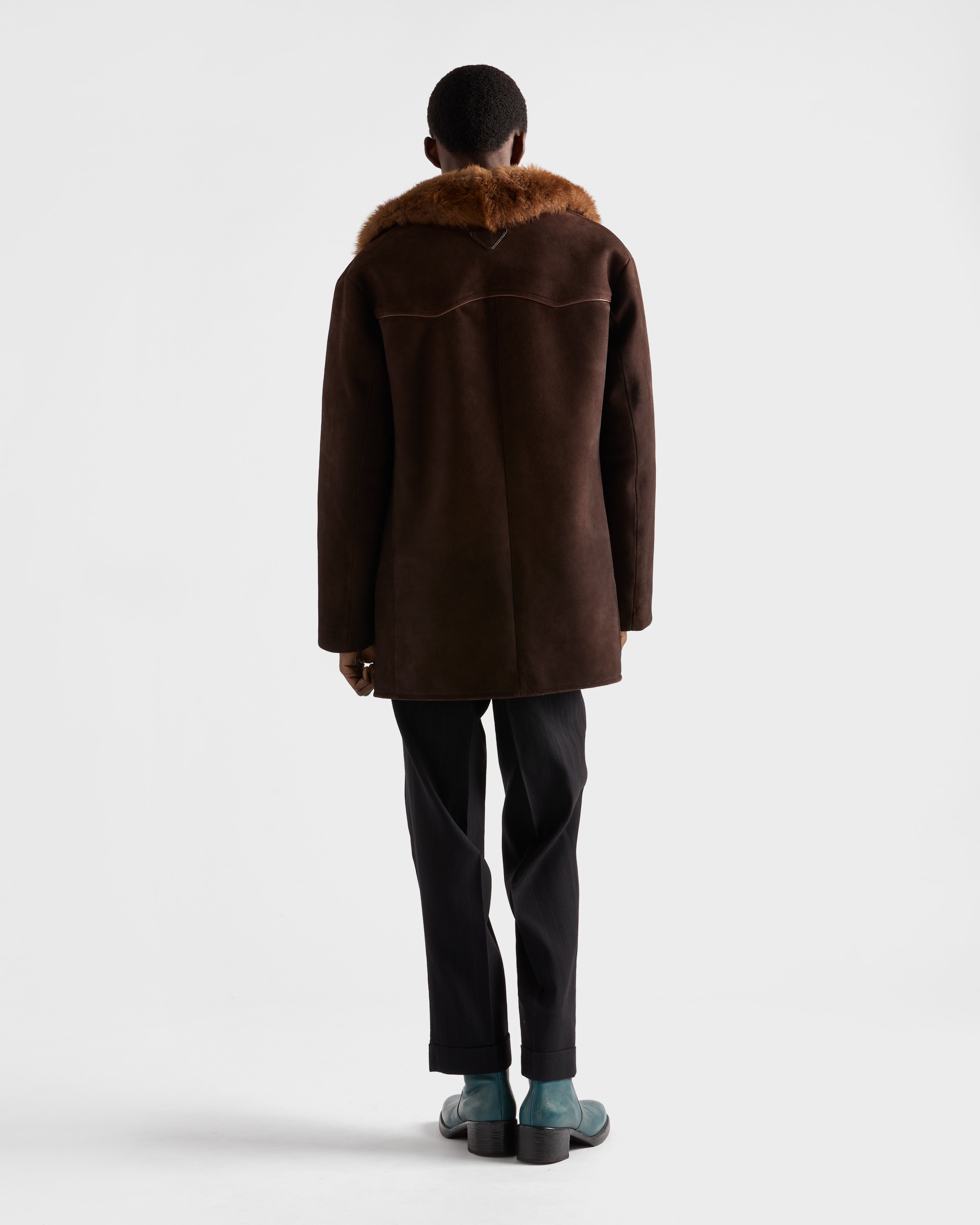 Suede and shearling jacket - 5