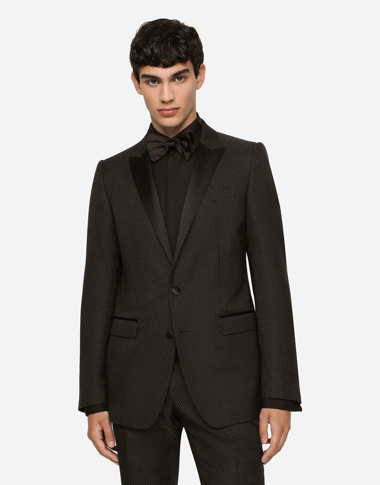 Lamé silk jacquard martini-fit tuxedo suit - 4