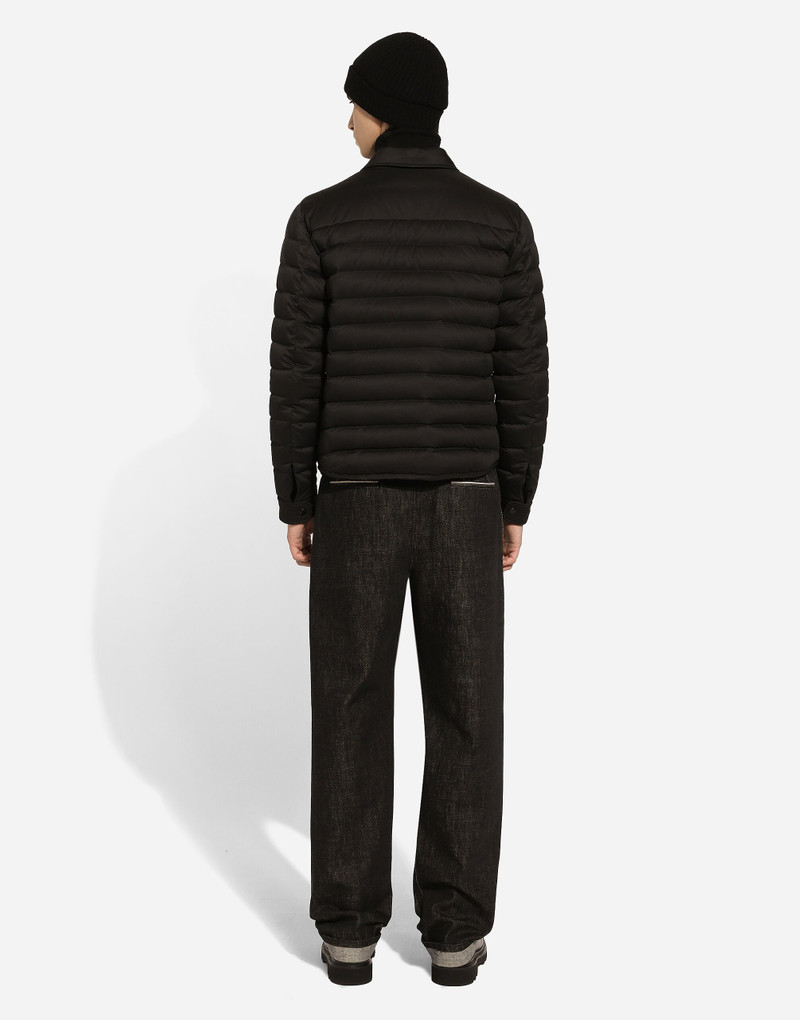 Padded satin jacket with shirt collar 3
