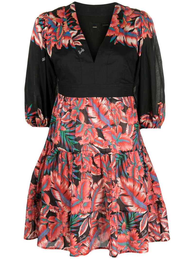 floral-print cotton minidress 1
