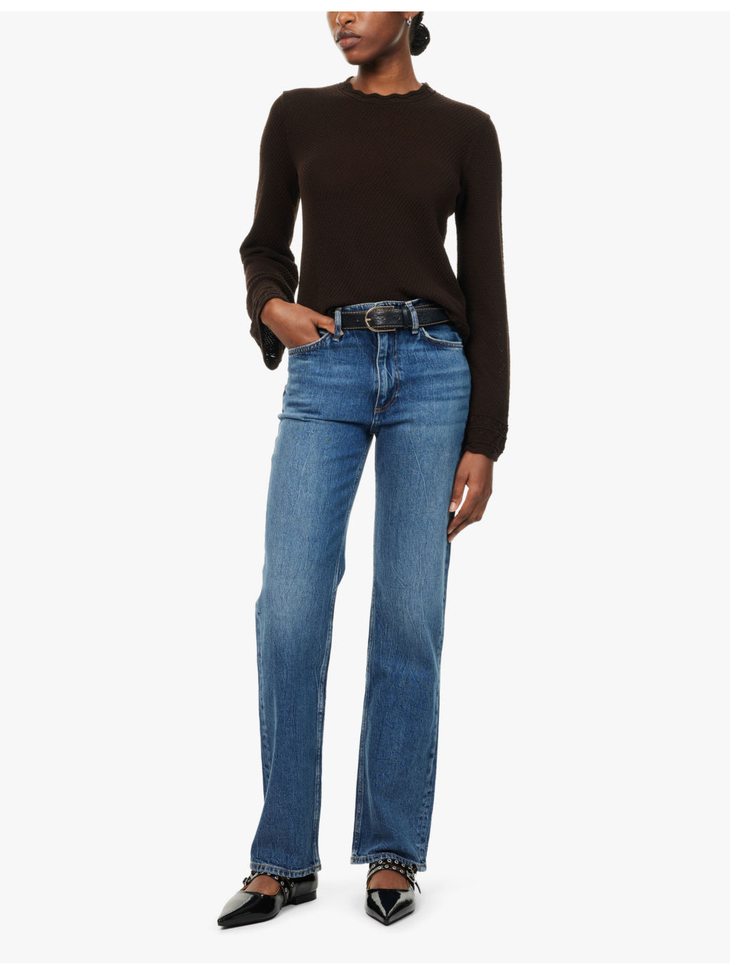 Harlow straight-leg mid-rise stretch-denim jeans - 2