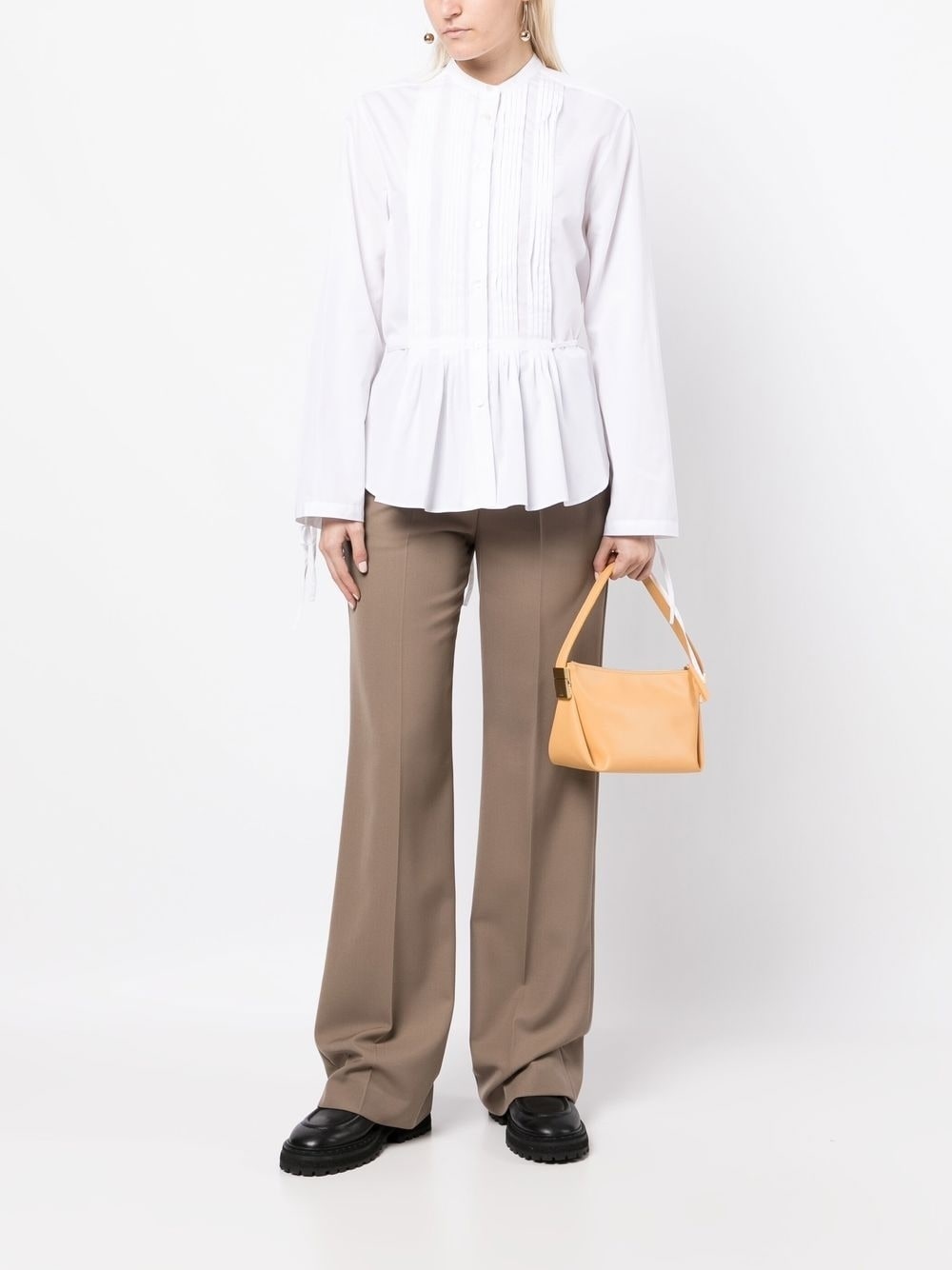 peplum button-up shirt - 2
