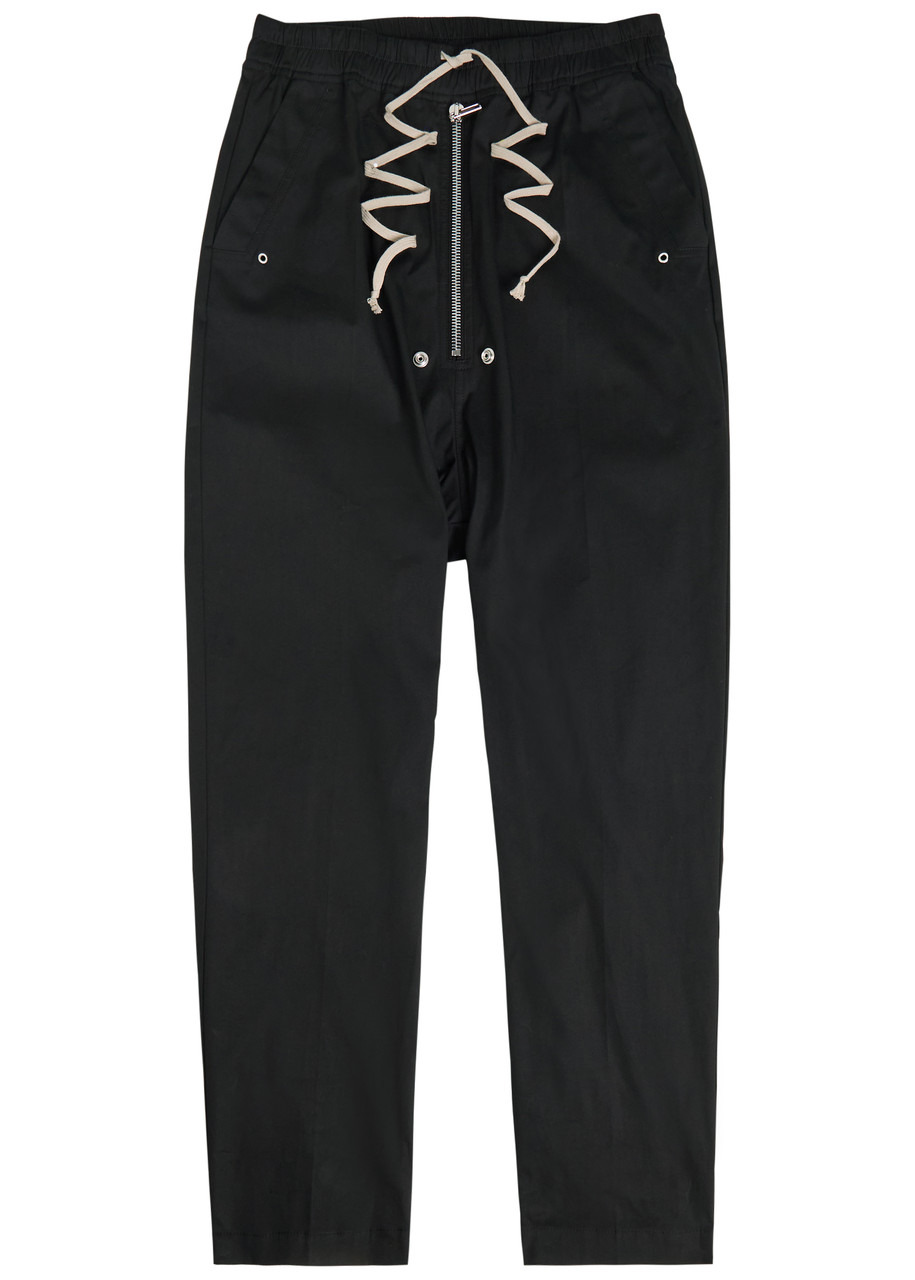 Rick Owens Bela Tapered-leg Stretch-cotton Trousers - 1