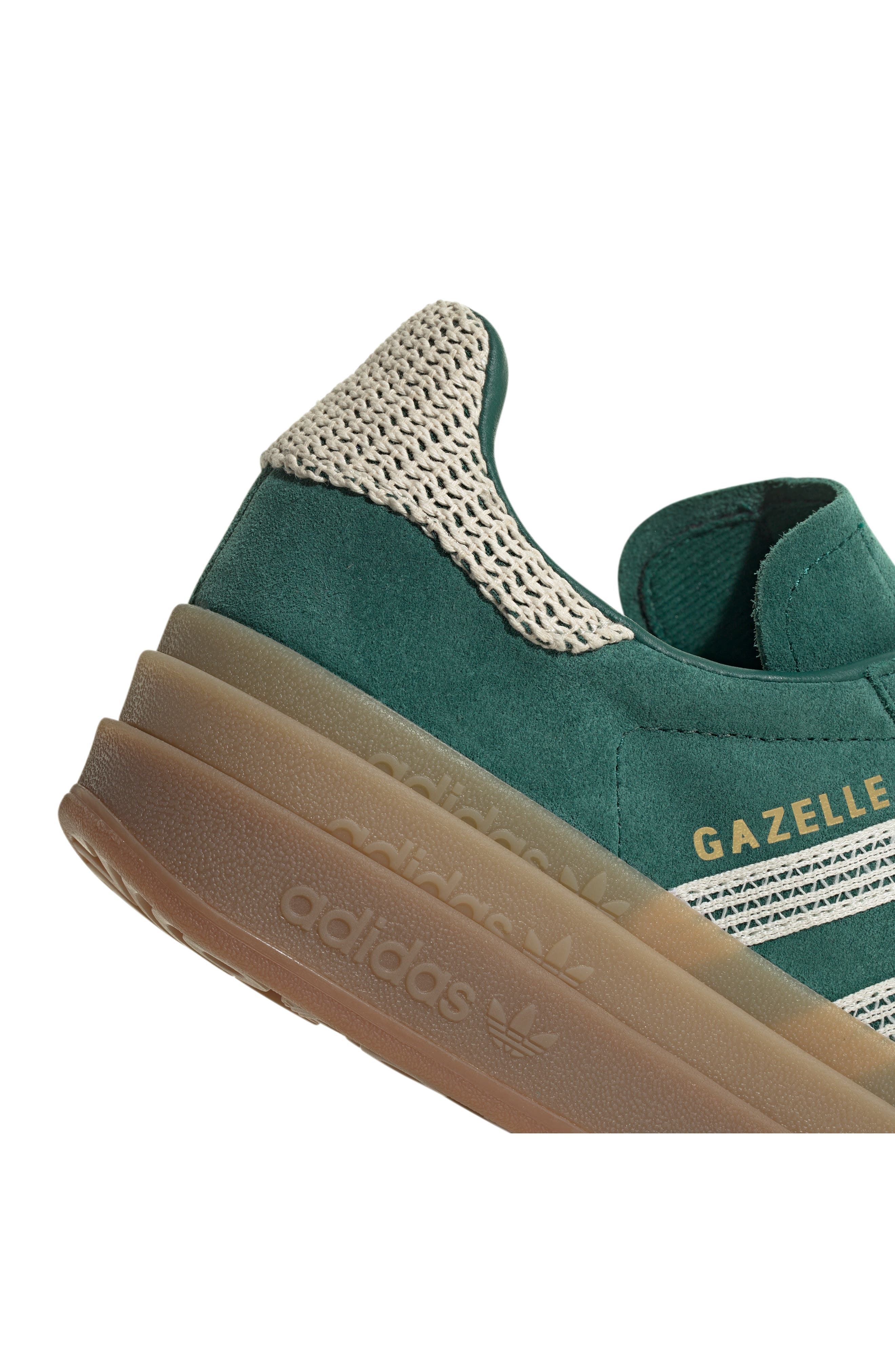 adidas Gazelle Bold Platform Sneaker in Collegiate Green/white/Gold at Nordstrom - 7