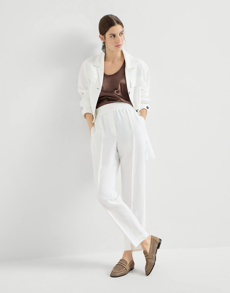 Brunello Cucinelli Sparkling net loafers in leather outlook