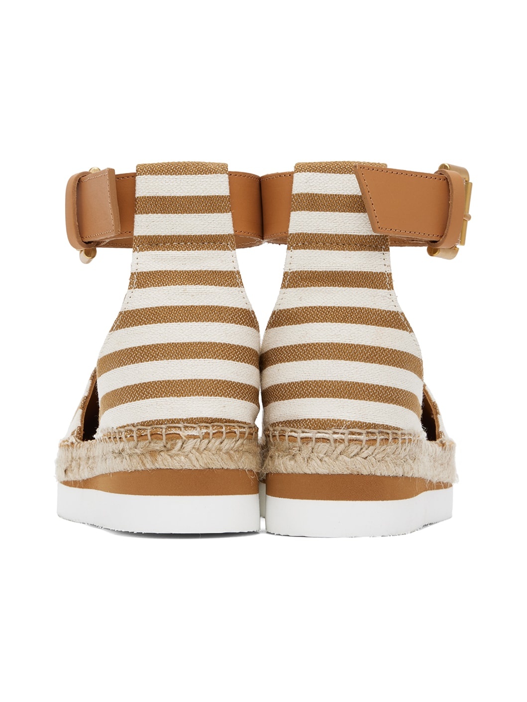 Brown & Off-White Glyn Flat Espadrilles - 2