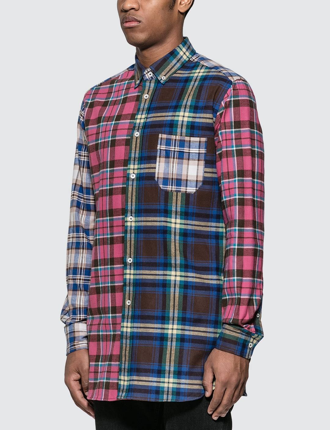 ELN Patchwork Check Overshirt - 2