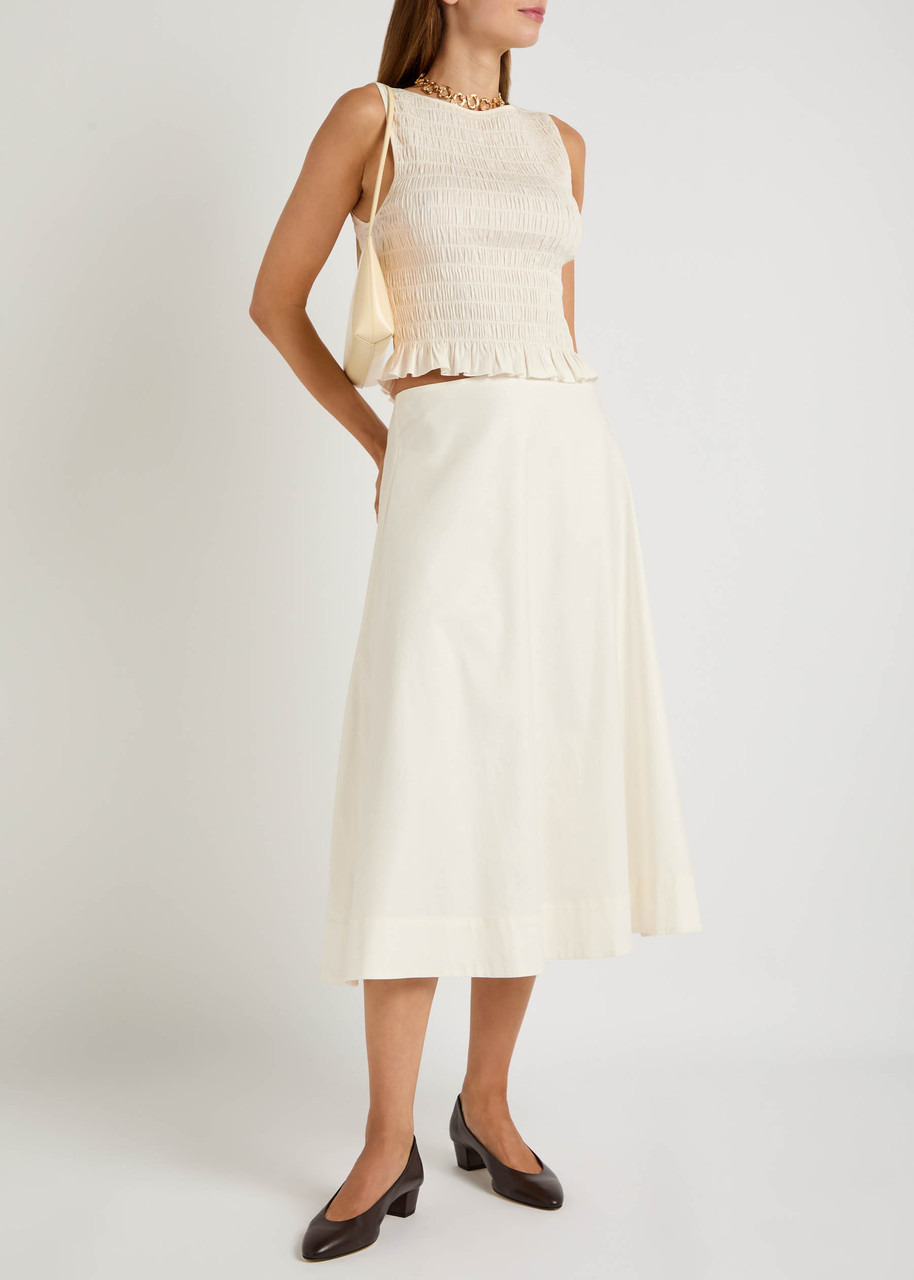 Reformation Laguna Stretch-cotton top and Midi Skirt set - 4