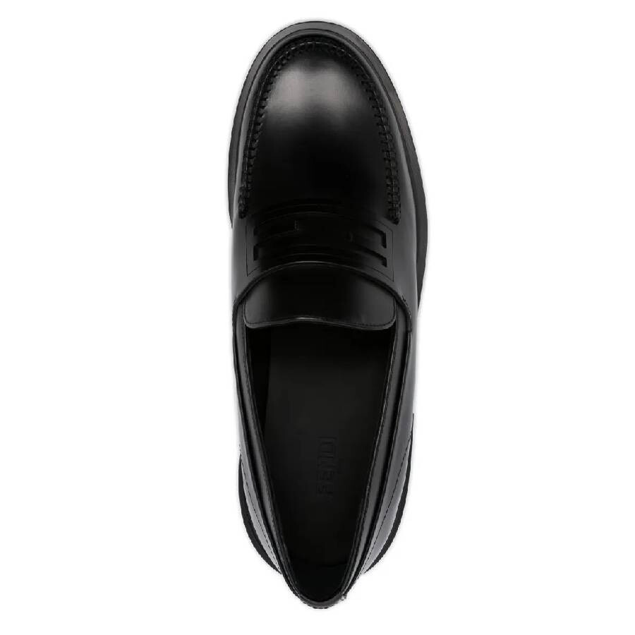 Fendi Frame Slip-On Leather Loafers - 4