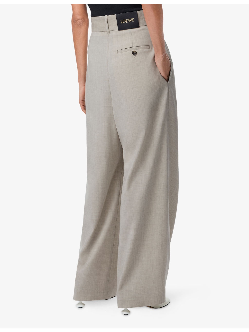 Wrap-Pleat Tailored Wool Trousers - 4