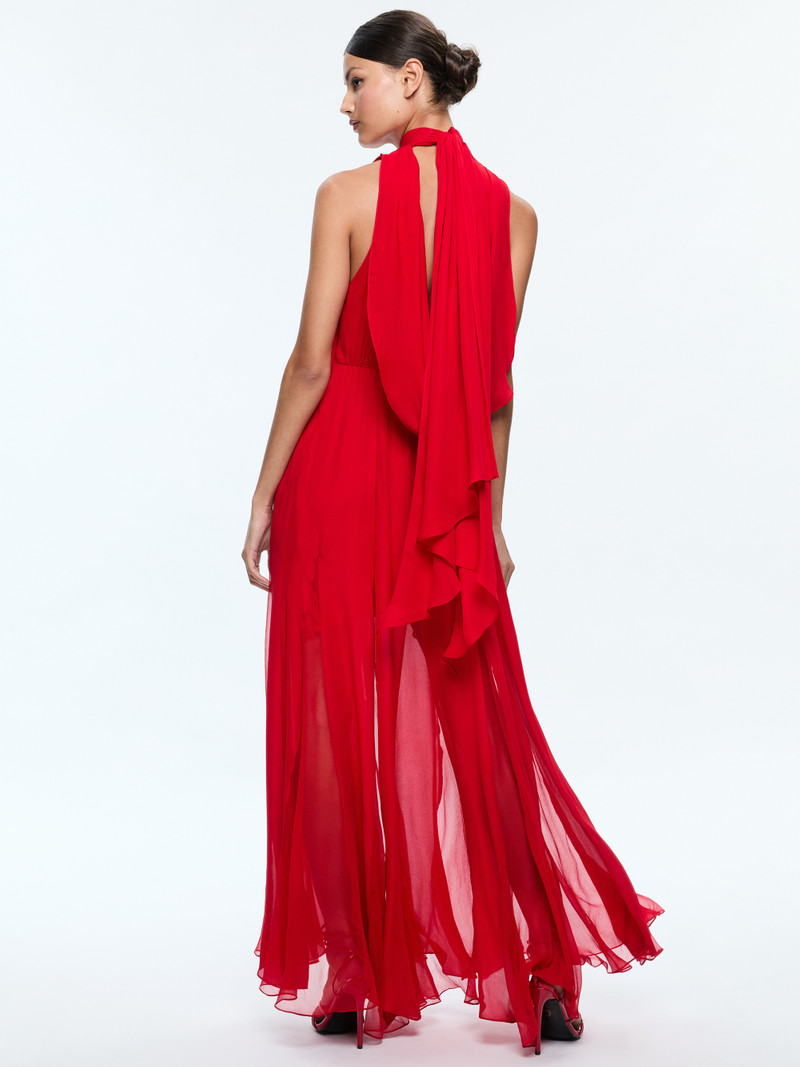 chinese dress ladies Dita Crochet Maxi Dress with Lacy Sleeves