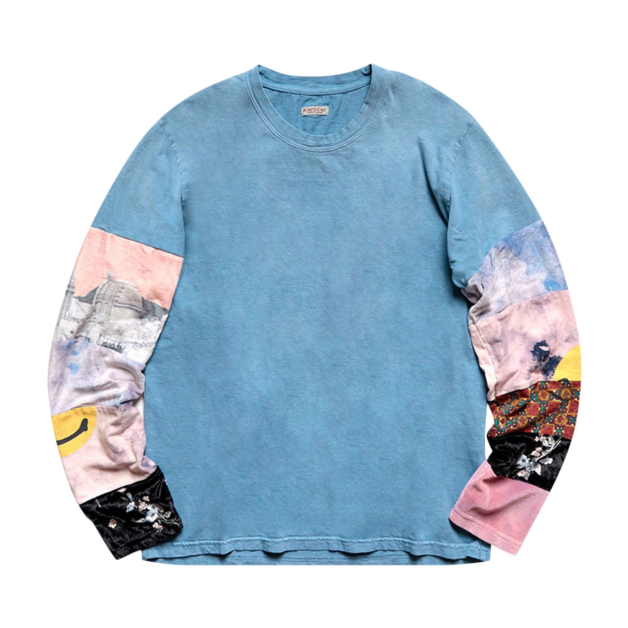 Kapital Tianzhu Hippie Ron Long-Sleeve Tee 'Blue' - 1