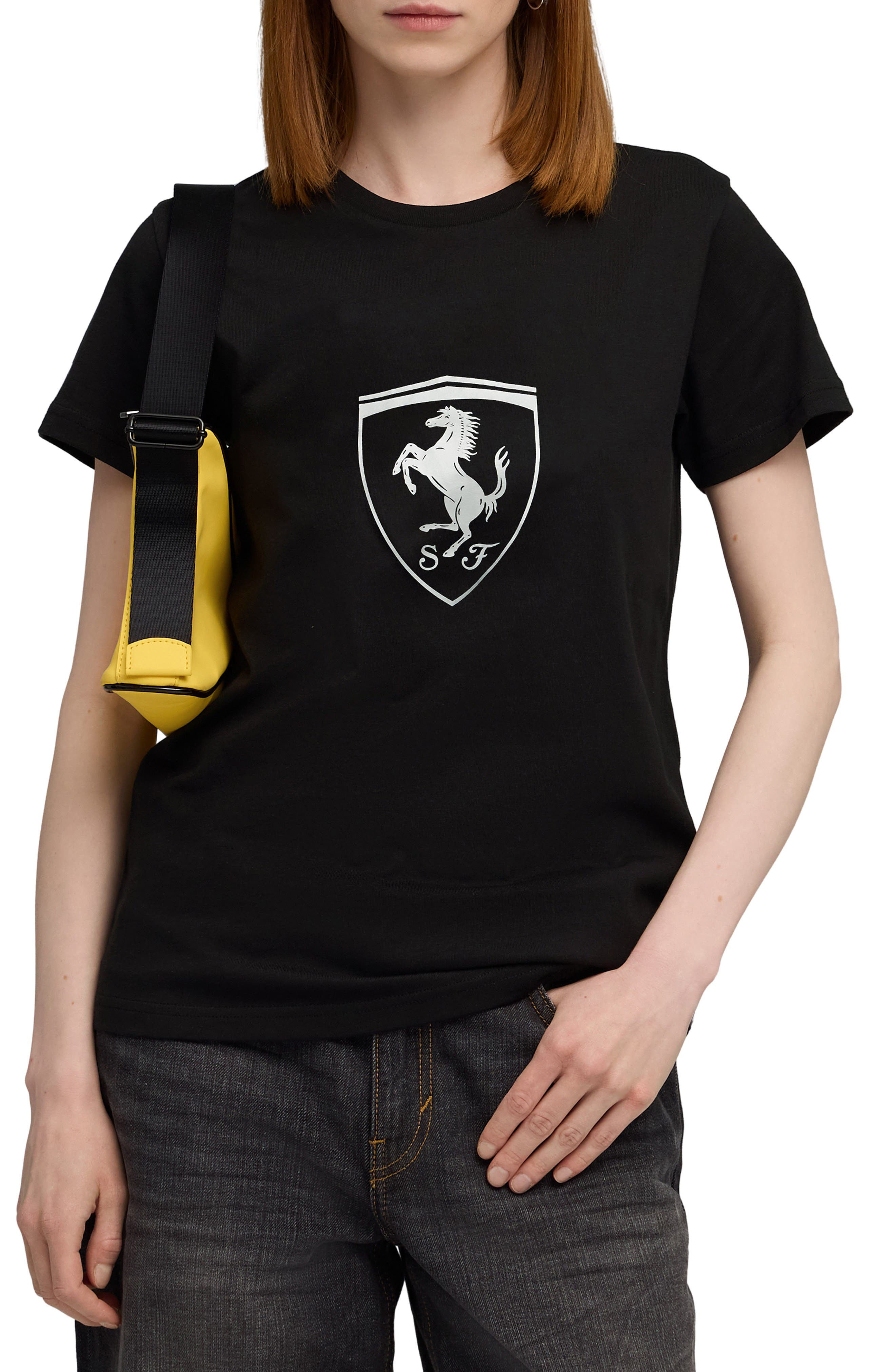 PUMA x Ferrari Sportswear Cotton Graphic T-Shirt in Puma Black at Nordstrom - 1