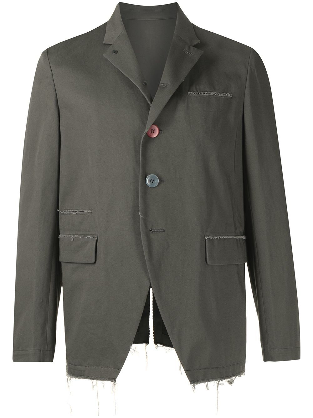 notched-lapel single-breasted blazer - 1