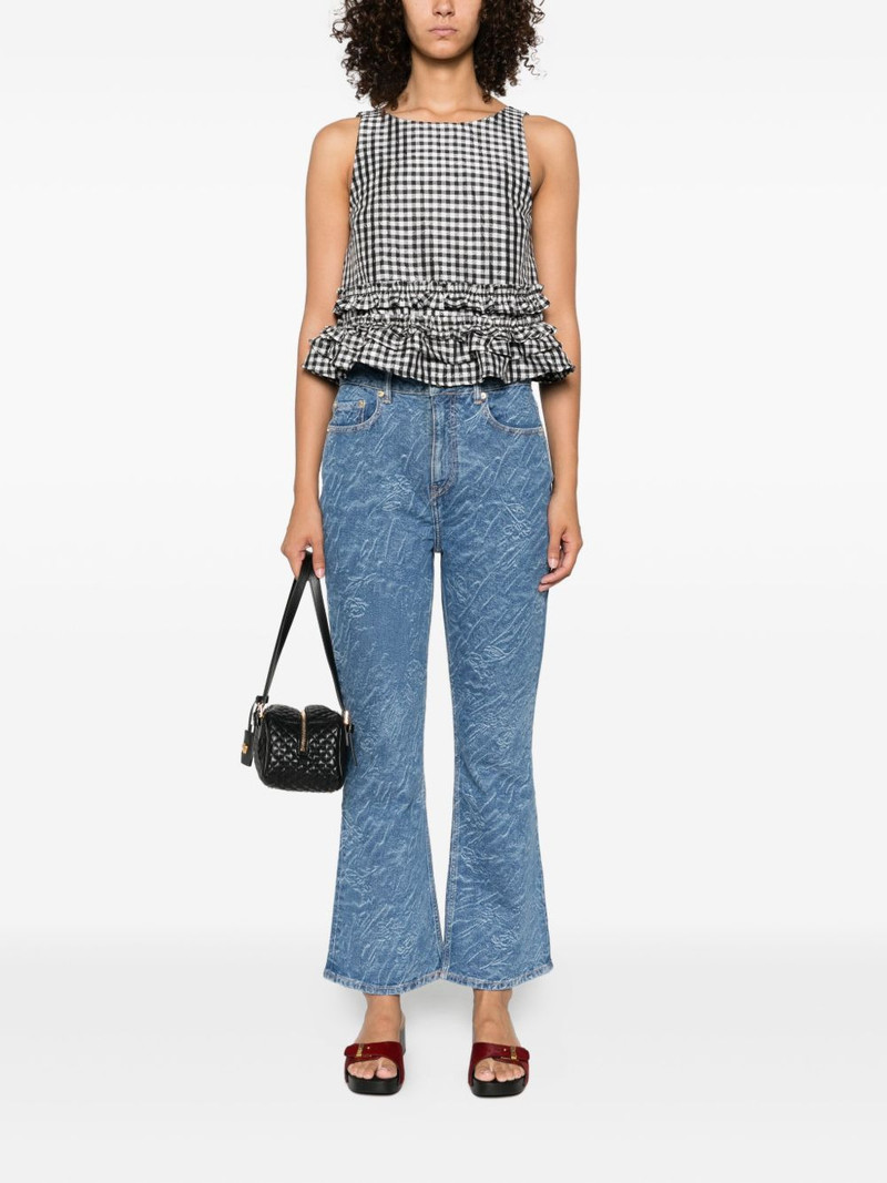 GANNI textured five-pocket jeans outlook