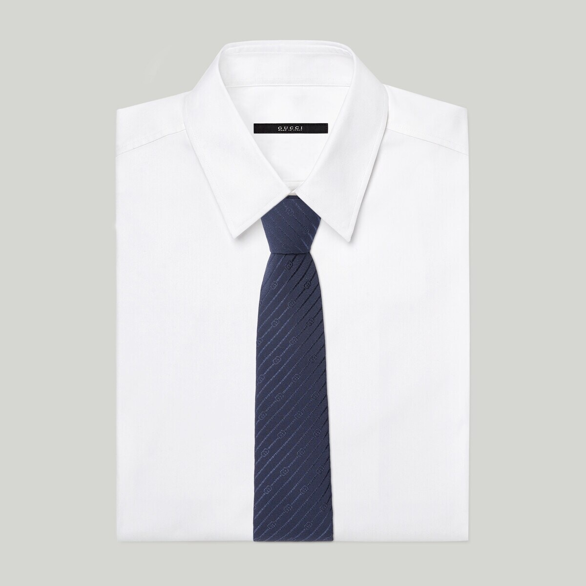 Interlocking G silk crêpe tie - 2