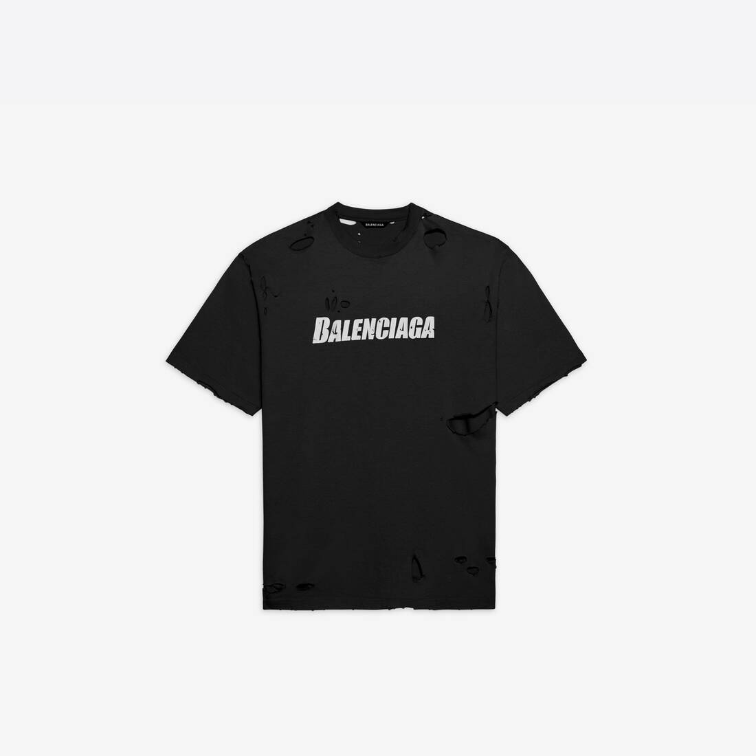 Destroyed T-shirt Boxy Fit in Black - 1