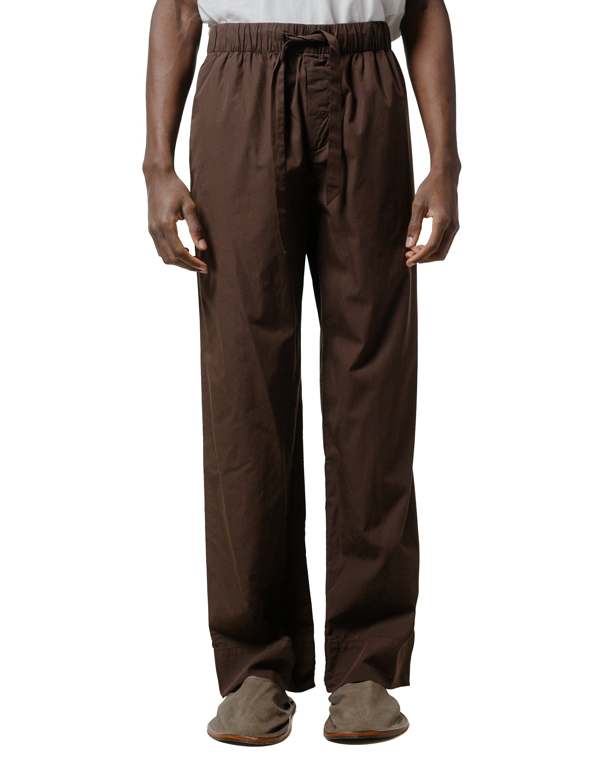 Tekla Poplin Pyjama Pants Coffee - 2