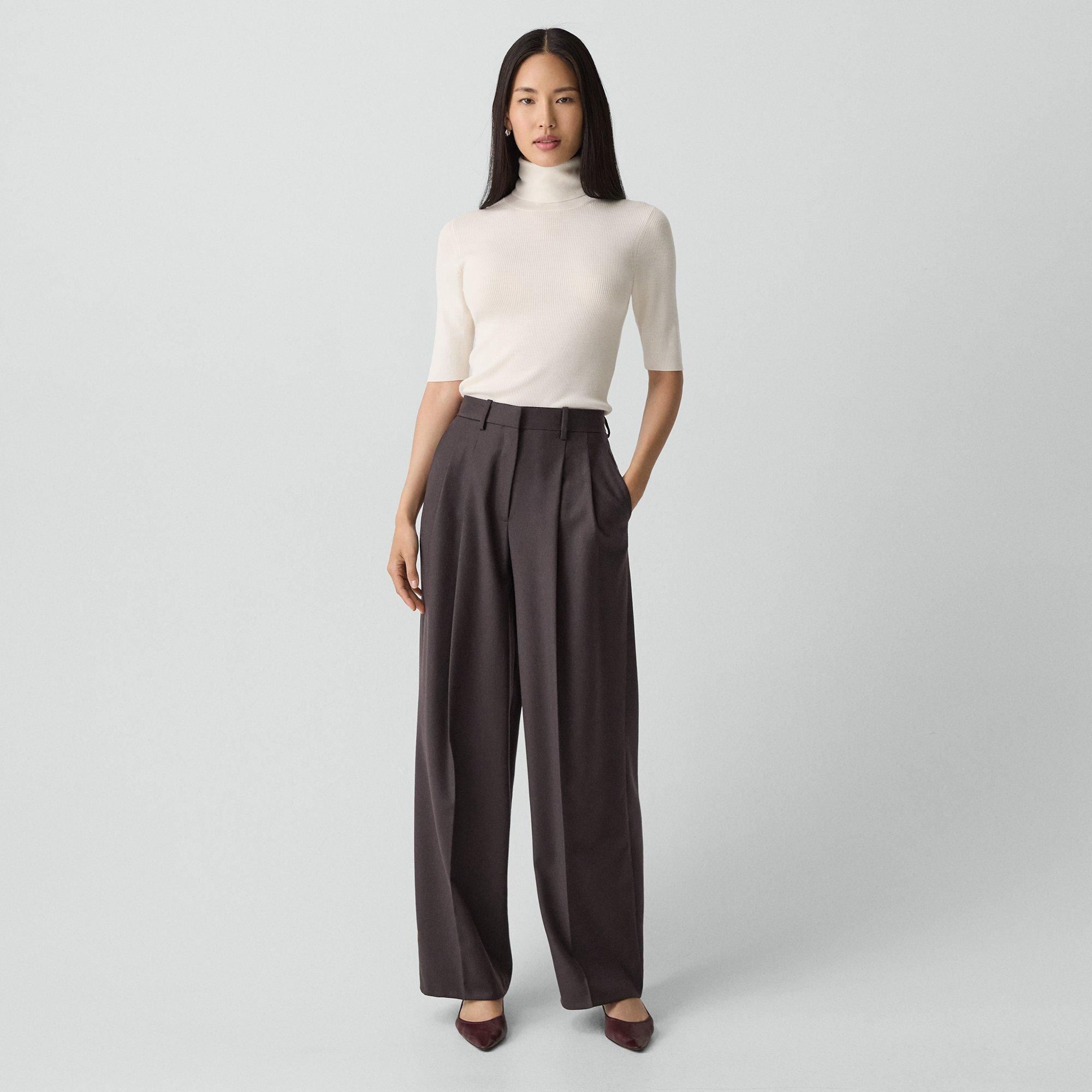 Double Pleat Pant, 29’’ in Sleek Flannel - 2