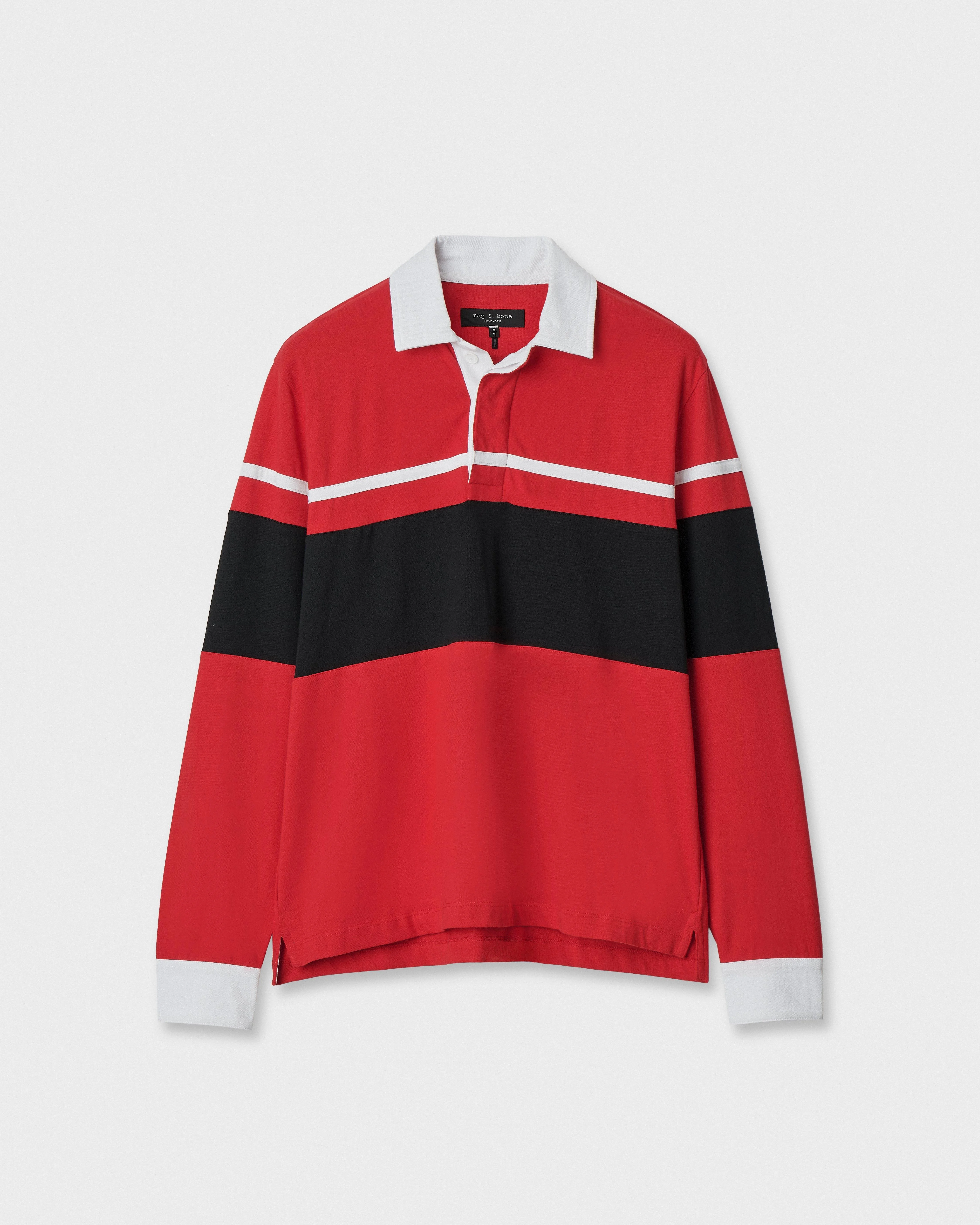 Striped Rugby Polo - 1