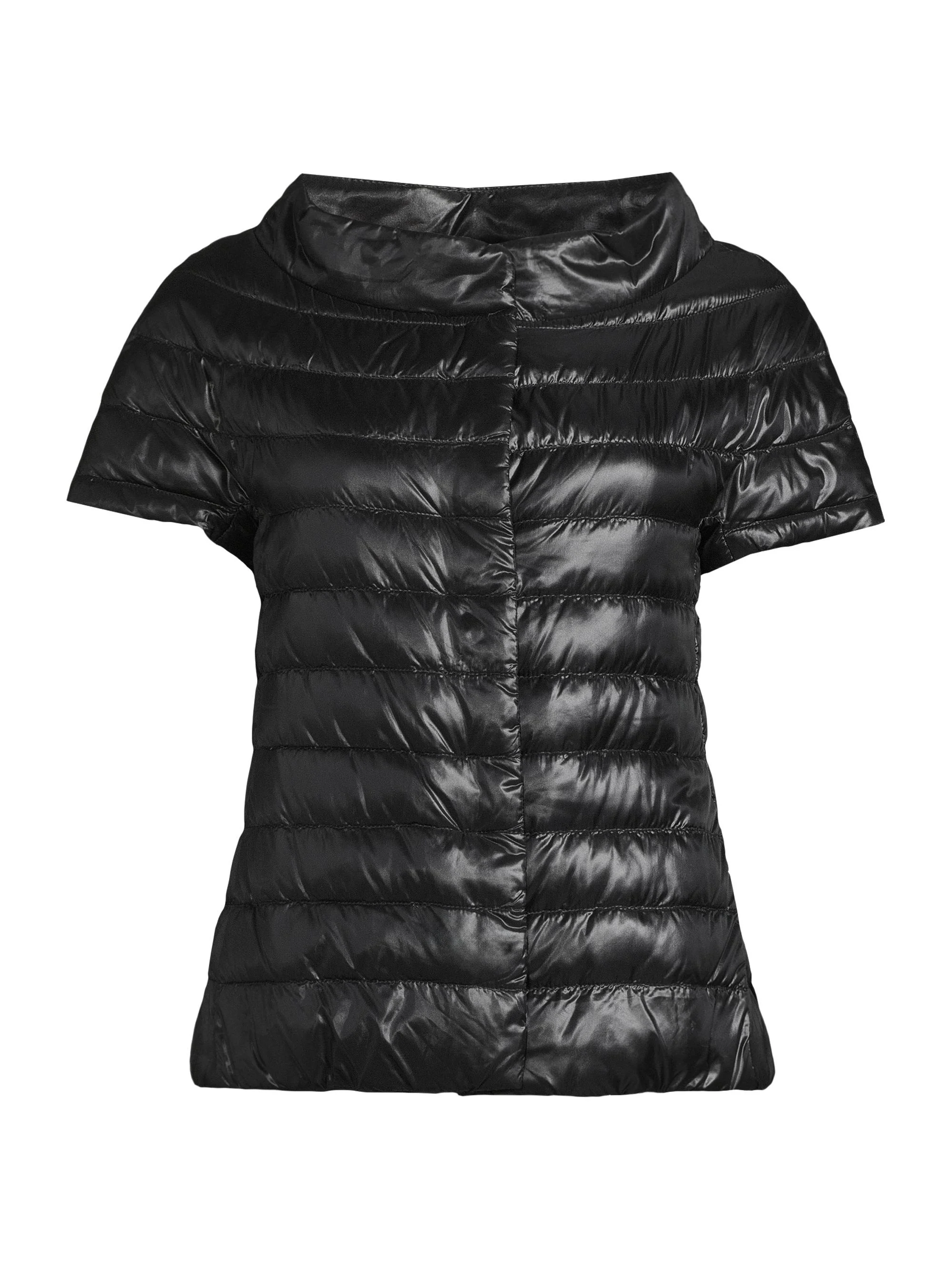 Women's Iconico Emilia Cap-Sleeve Down Puffer Jacket - Black - 1