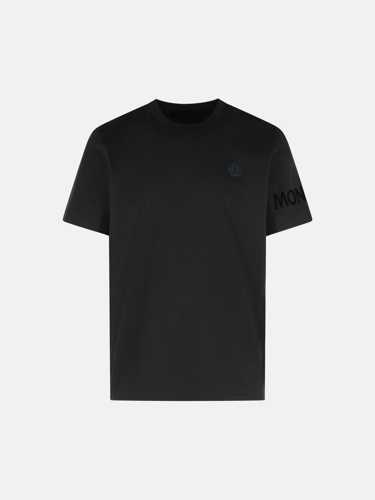 BLACK COTTON T-SHIRT - 1