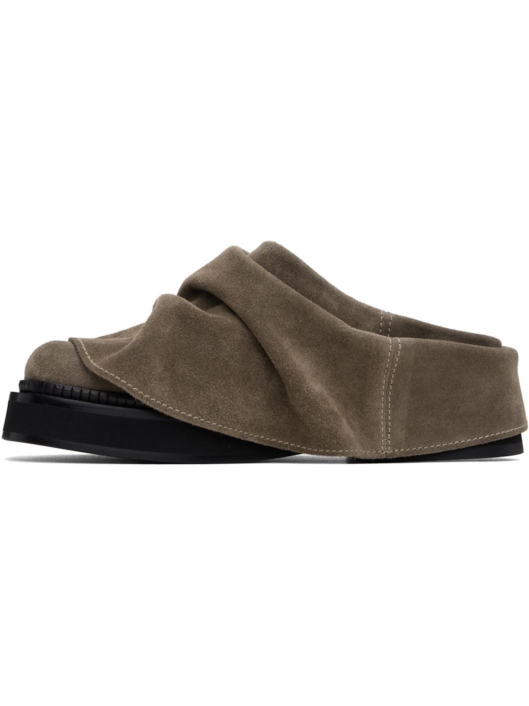 Taupe Mini Robin Slip-on Loafers - 3