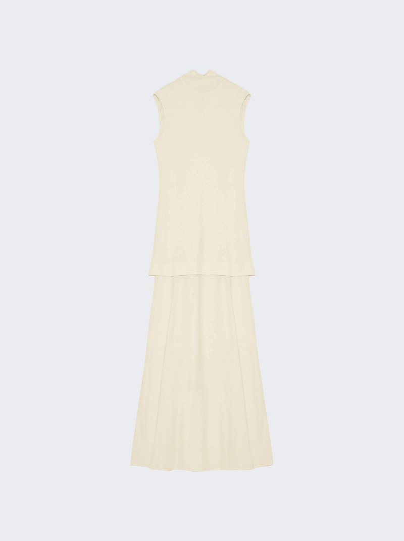 High Neck Sleeveless Dress Chalk - 1
