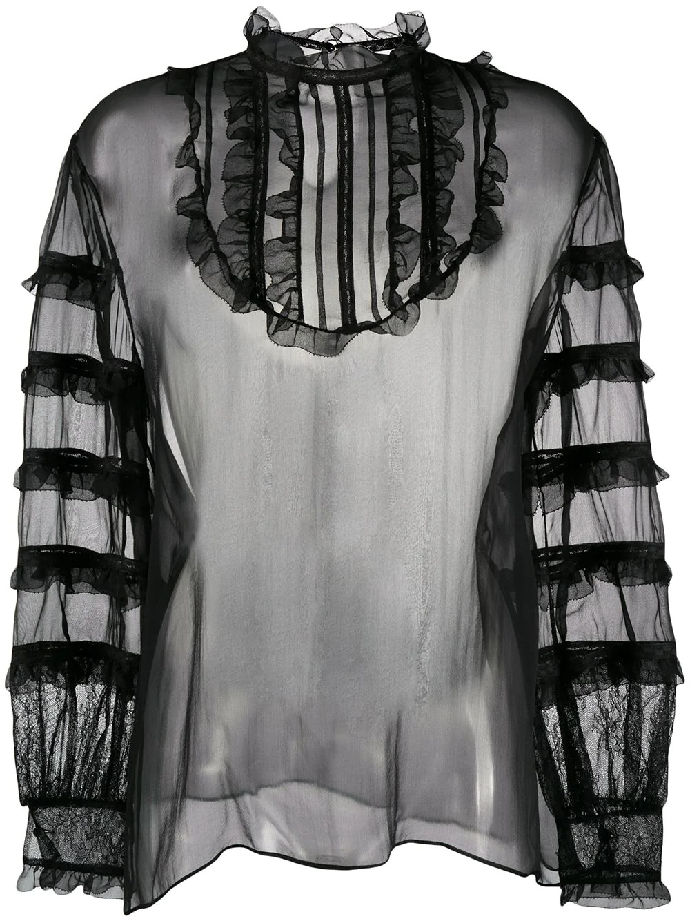 sheer organza blouse - 1