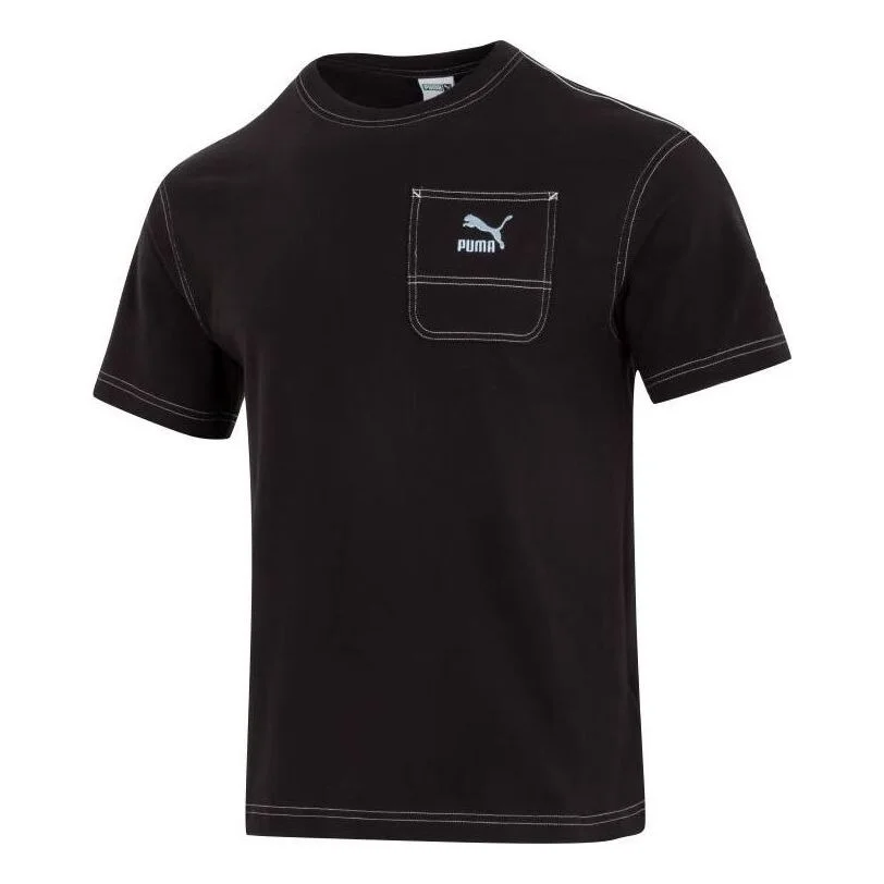 PUMA Logo Pocket T-shirt 'Black' 626858-01 - 1