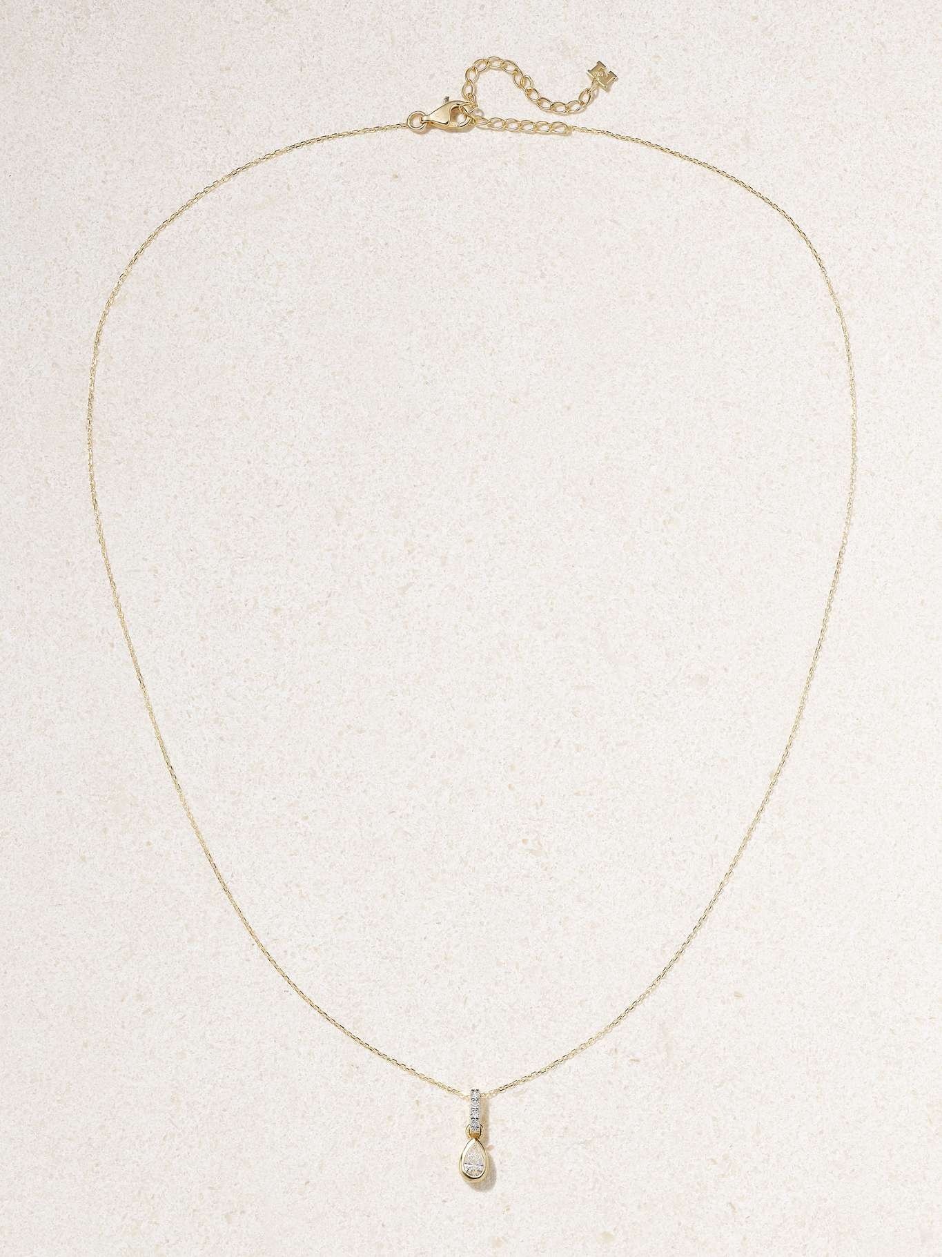 14-karat gold diamond necklace - 4