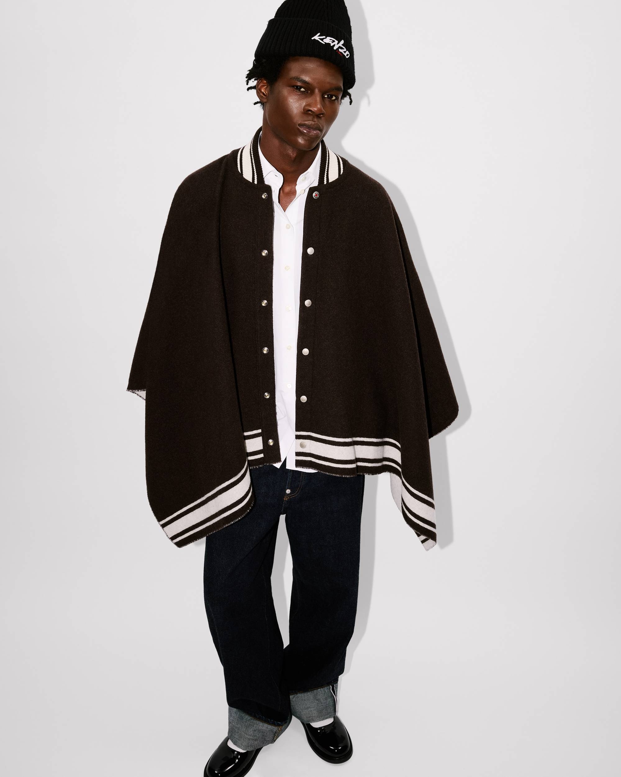 'Kenzo x Futura 2000' poncho in wool - 14