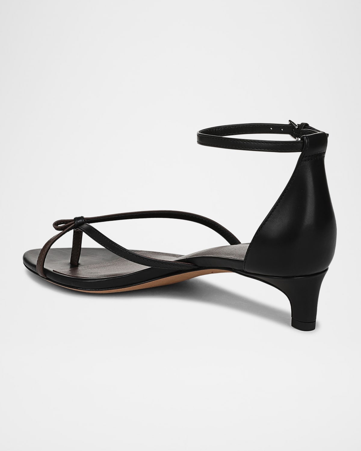 Siri Bicolor Leather Kitten Sandals - 3