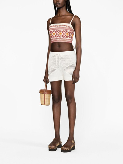 Johanna Ortiz embroidered cotton cropped top outlook