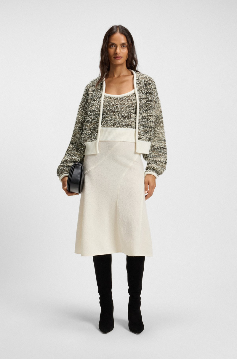 BOSS WOOL-BLEND CARDIGAN IN METALLIC TWEED outlook