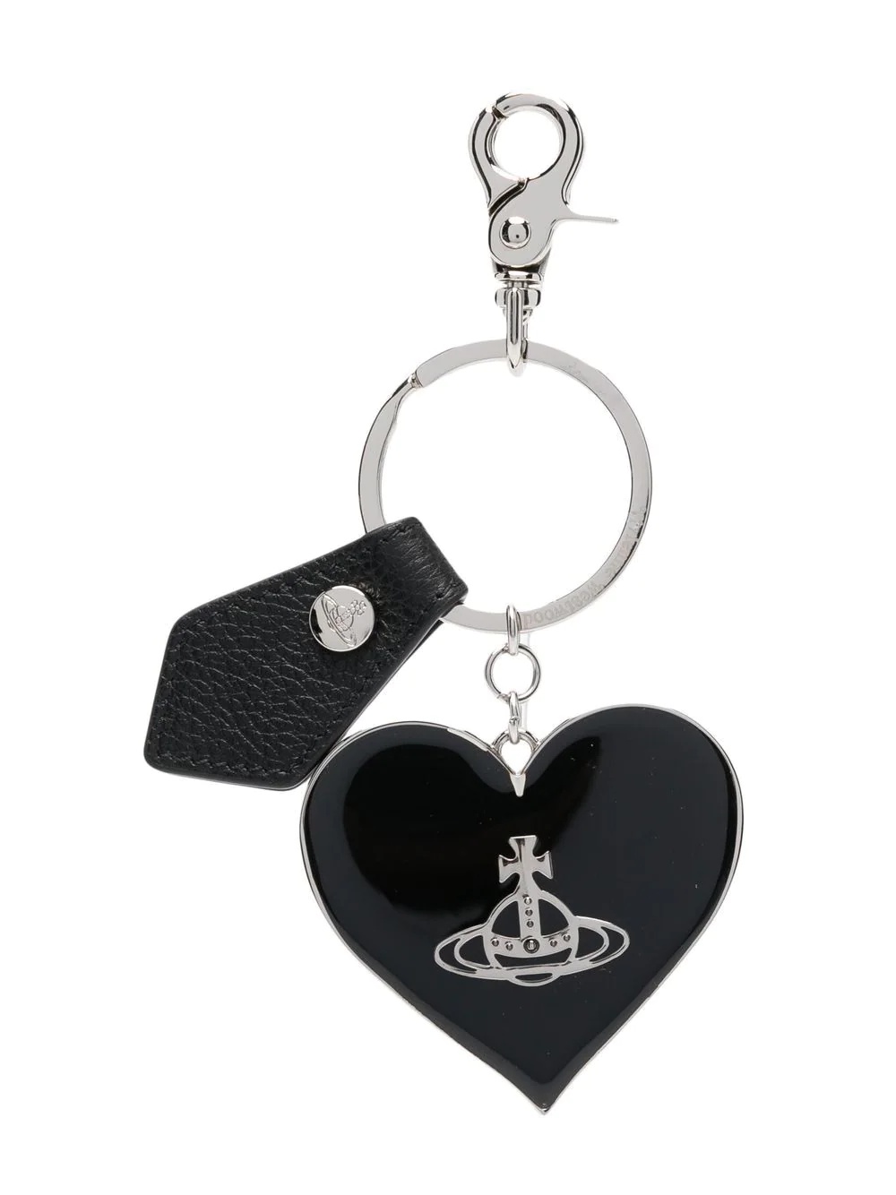 Mirror Heart embossed-orb motif keyring - 1