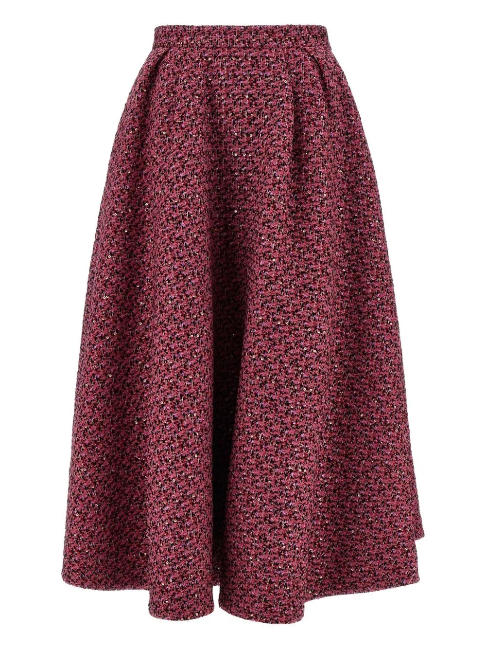 sequin-embellished tweed midi skirt - 1