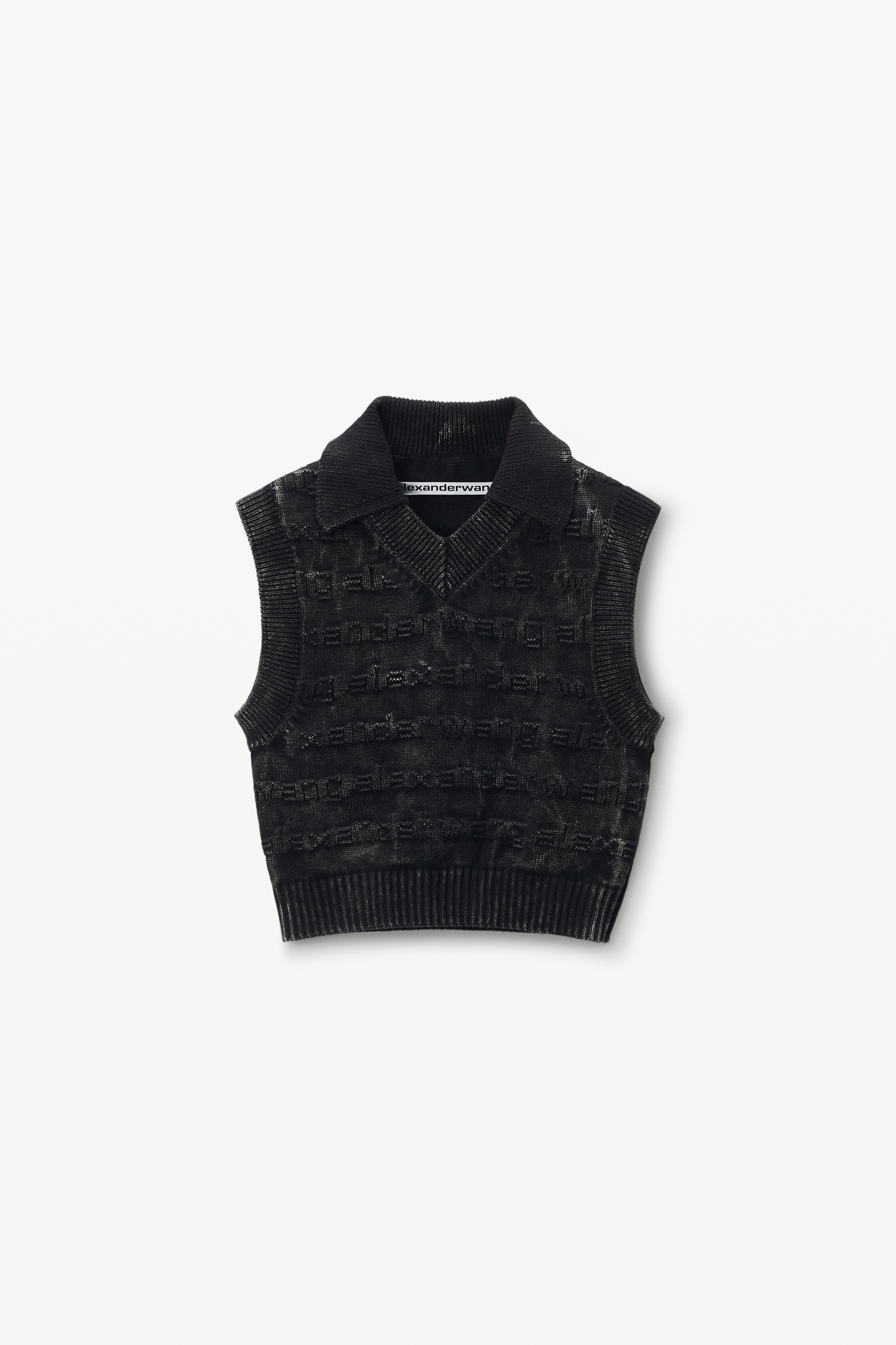 3D Logo Knit Vest in Cotton - 1