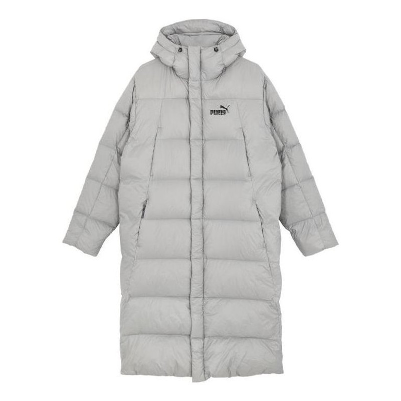 PUMA Lightweight Hooded Down Coat 'Grey' 678345-14 - 1