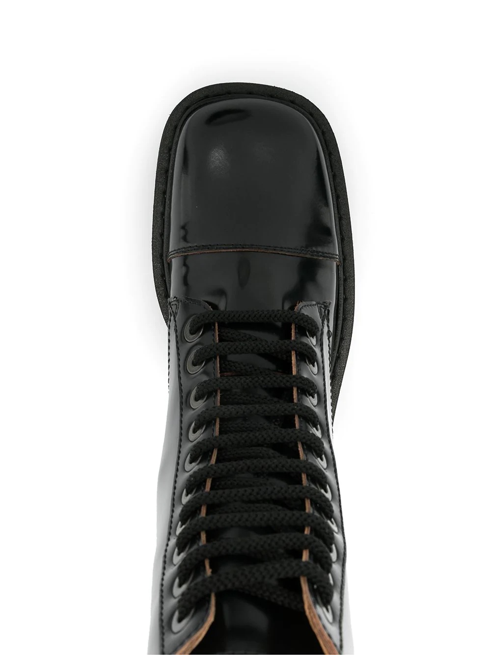 square-toe combat boots - 4