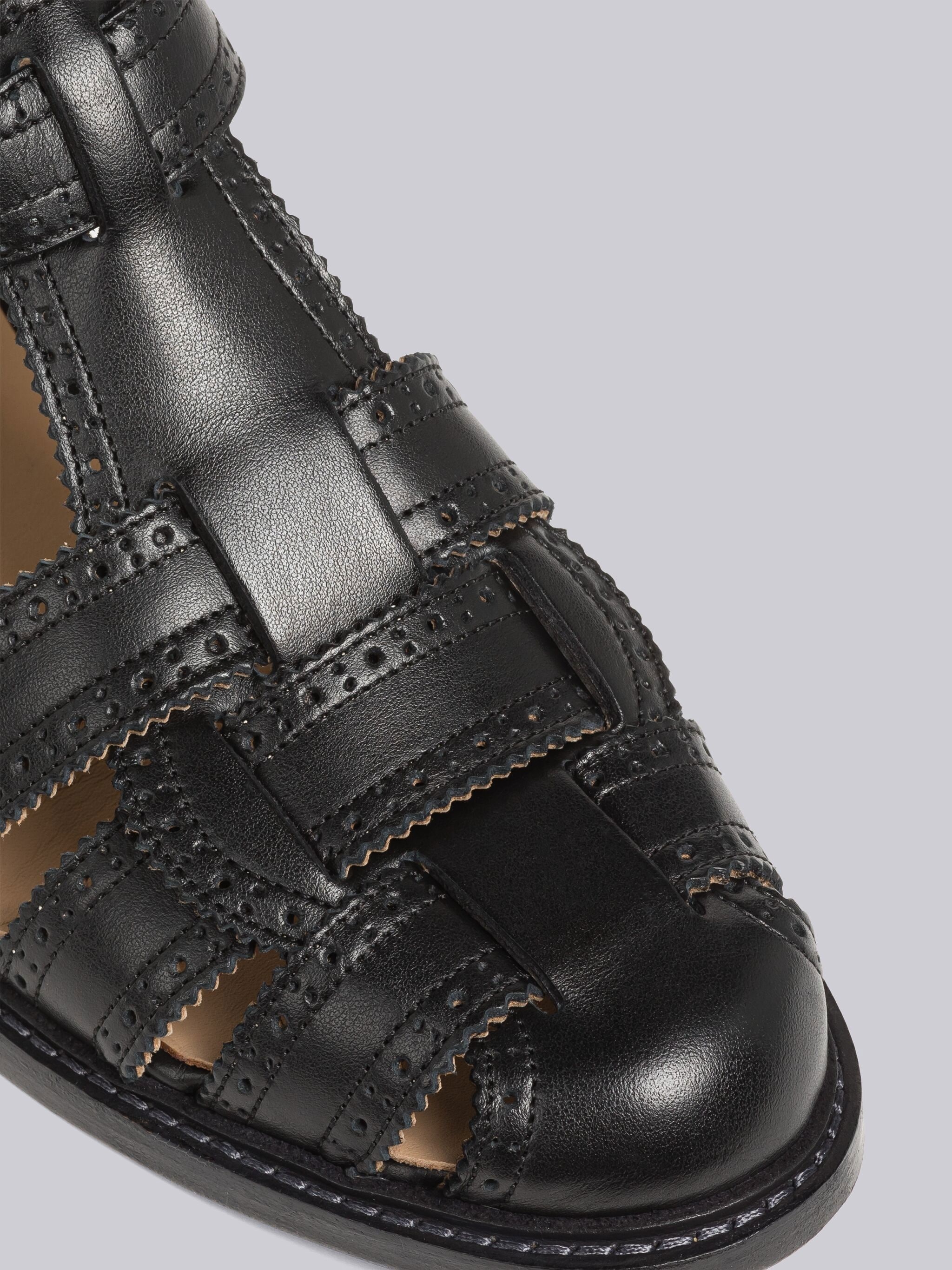 Vitello Calf Brogued Fisherman Sandal - 2
