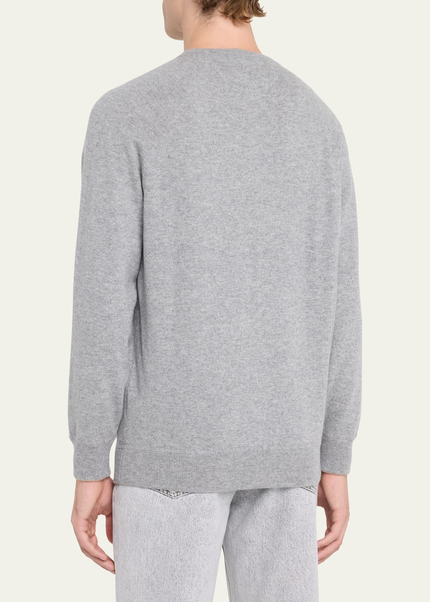 Men's Cashmere Raglan Crewneck Sweater - 3